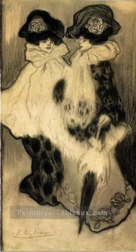 Deux femmes 1900 cubiste Pablo Picasso Peinture à l'huile